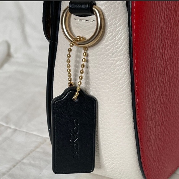 Make an offer!! Coach IM/Bright Poppy Multi C3596 Saddle Bag NWT - Picture 6 of 8